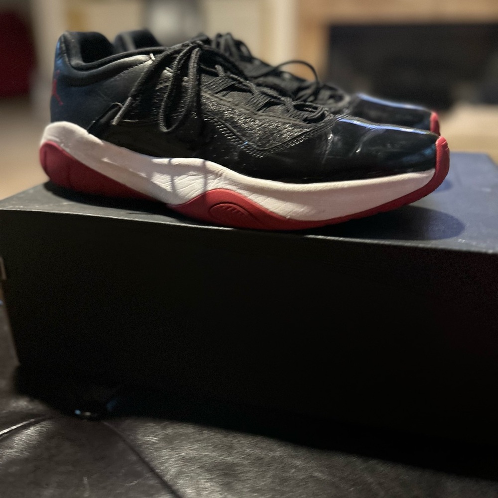 Air Jordan 11 Cmft Low - Black and Red Athletic Sneakers